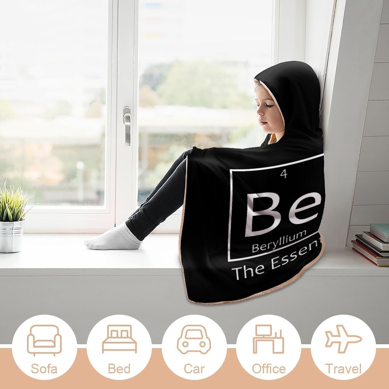 Beer The Essential Elements Fashion Wearable Blanket Hoodie Fleece Throw Cloak Robe Unisex
