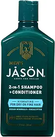 Jason Shampoo e condicionador hidratante masculino 2 em 1, 350 ml