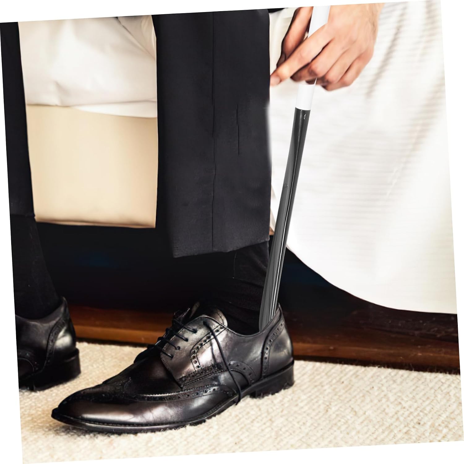 Ipetboom Shoe Lifter Abs Material Dressing Stick for Elderly Shoe Horn for Boys and Girls