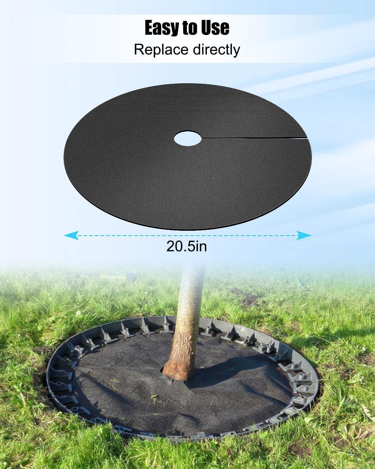 32.2Inch Weed Barrier Mats, Non-Woven Tree Mulch Ring, Thickened Tree Protectors Mat, Reusable Tree Rings Landscaping Plant Cover, Round Anti Grass Gardening Fabric Cover 30 PCS