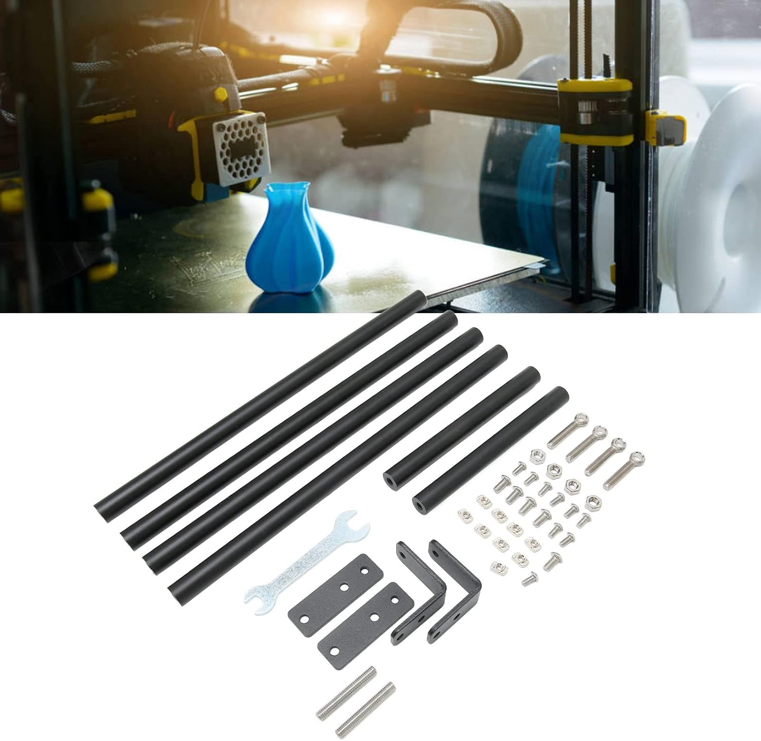 review ciciglow 3D Printer Upgrade Parts Supporting Rod Set, 3D Printer Pull Rod Kit for CR 10 S5, Increase Stability, Easy Installation, no Need to Worry About Frame Movement