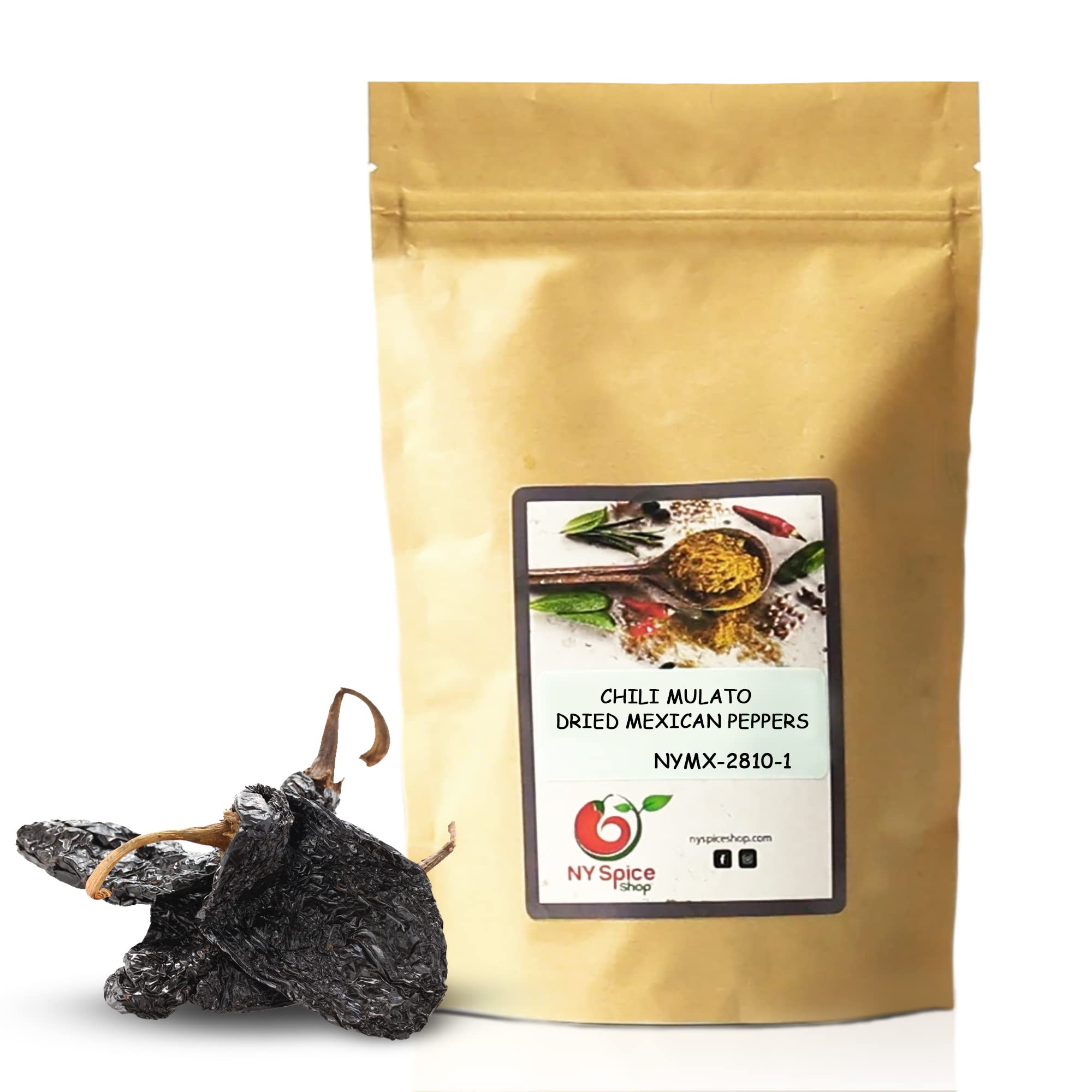 NY SPICE SHOP Mulato Dry Chili Peppers - Dried Mexican Peppers - Chili Mulato - Dry Mulato Chile - New Mexico Dried Chiles - Morita Chiles - Dried Hatch Chilies - Pepper Soup Spice - 4 Ounce