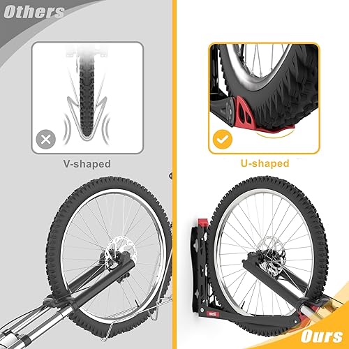 Miniatura 6 de TORACK BIKEPAL - Portabicicletas giratorio sin elevación, soporte vertical de montaje en pared para almacenamiento en garaje (paquete de 1)