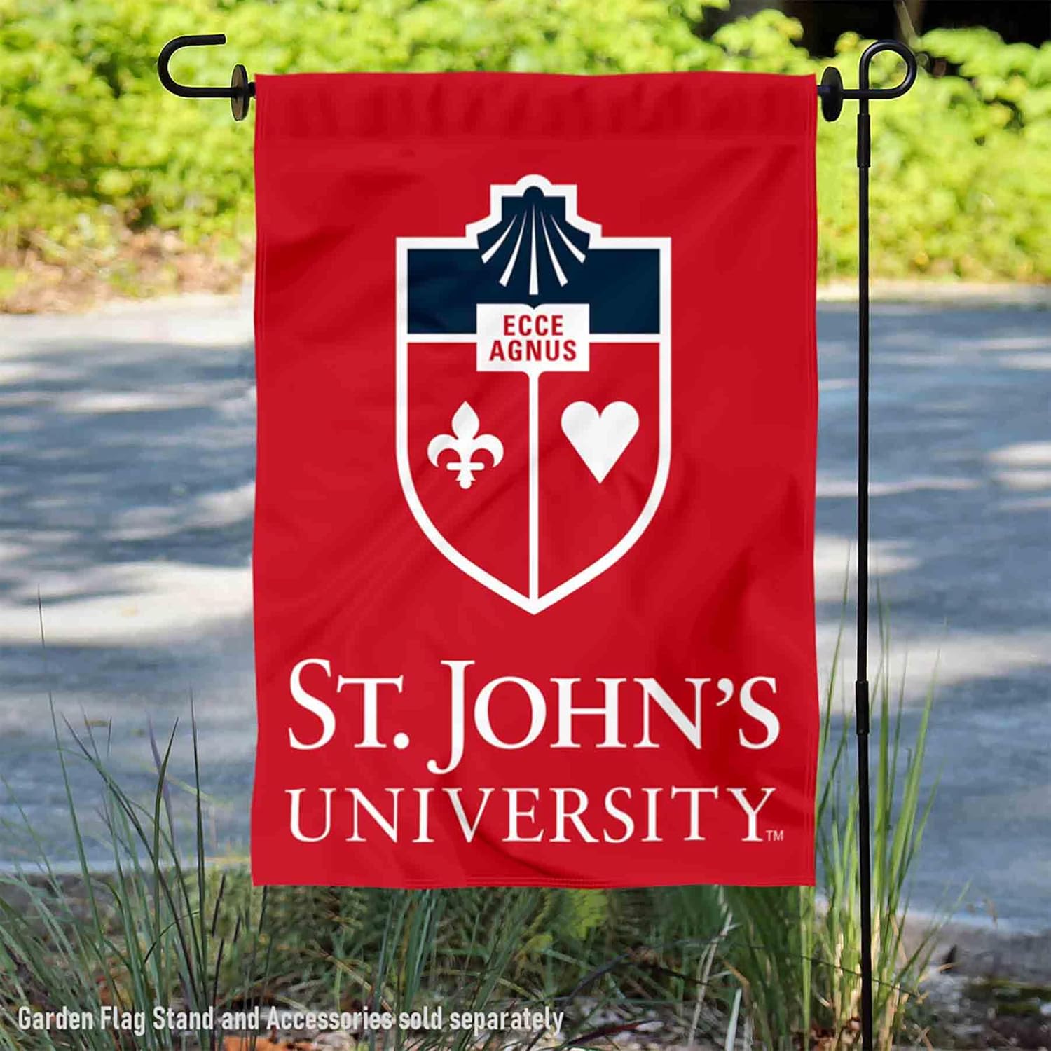 St. John's Red Storm Wordmark Logo Garden Flag