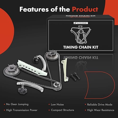Miniatura 7 de A-Premium Kit de cadena de distribución del motor con guía y tensor y VVT Sporcket [compatible con SOHC, 8Cyl 4.6L] Compatible con Ford Mustang