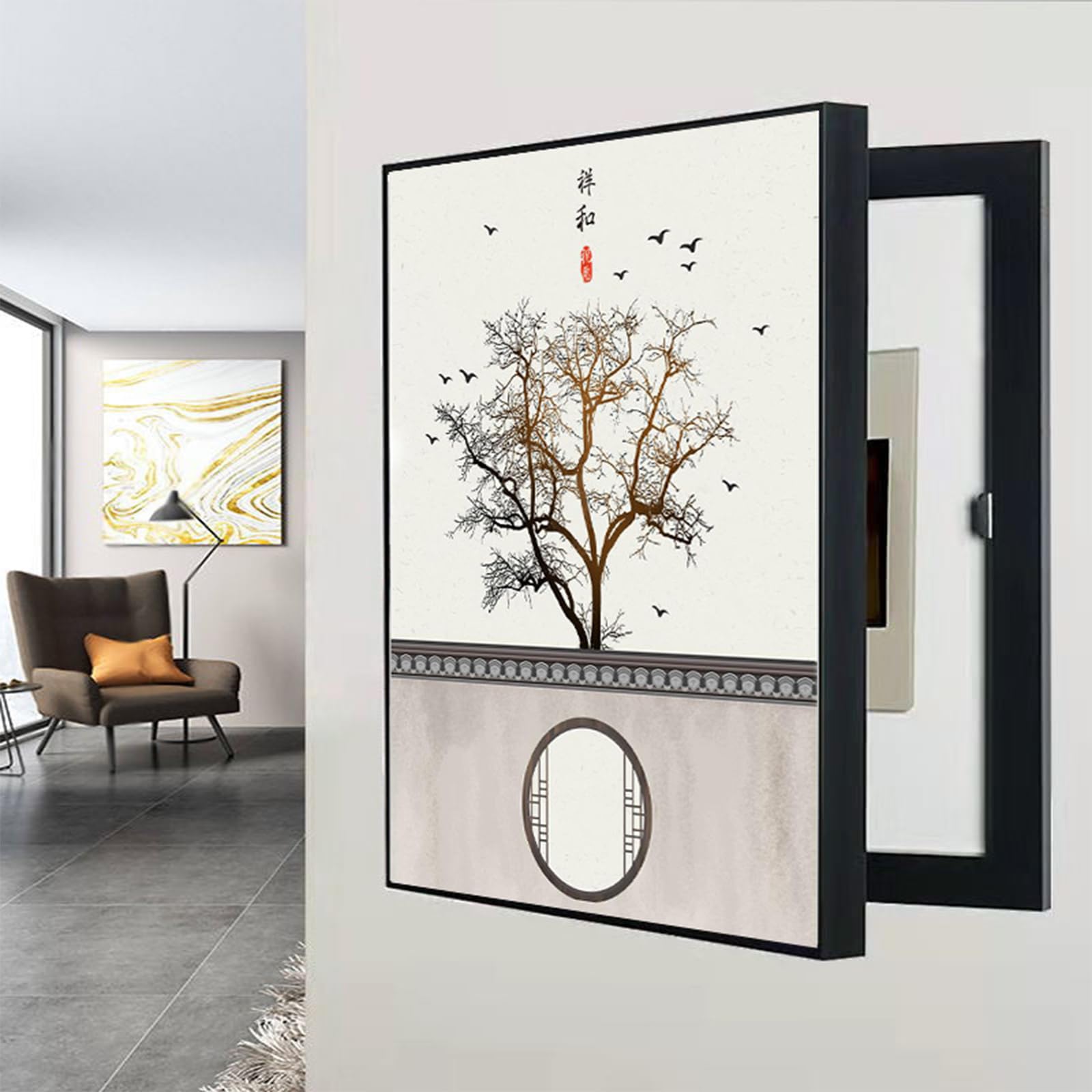 Décoration de maison avec cache-compteur électrique moderne