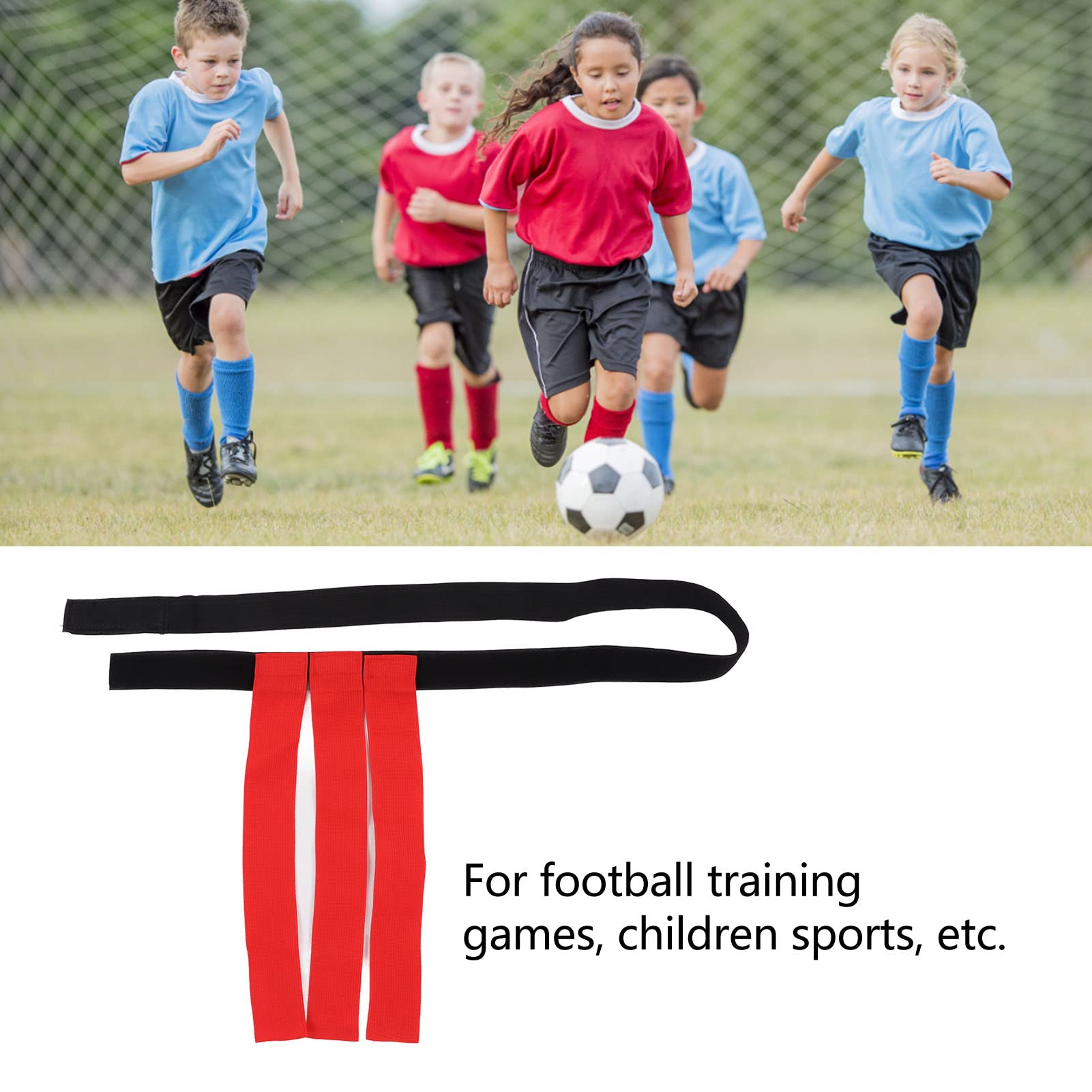 Football Waist Belt Flag, Flag Football Belts Flags for Flag Football Tag Football Competition Training Waistband Flag Outdoor Sports Pulling Ribbon(red)