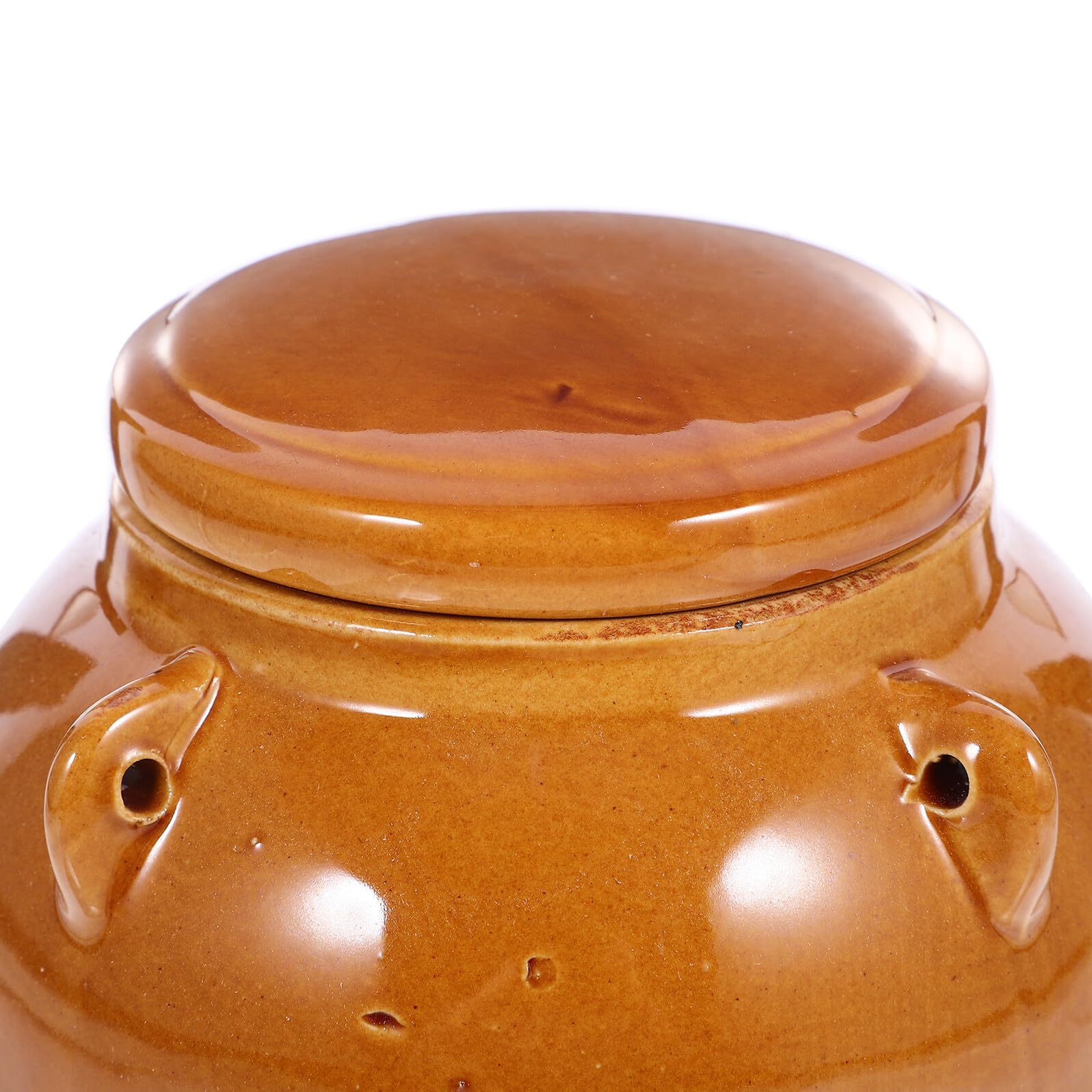 Retro Keramik Vorratsglas 800ml mit Dichtdeckel für Eingelegte Gurken und Marmeladen Braunes Dichtes Aufbewahrungsglas mit Glatter Oberfläche für Zuhause und Restaurant