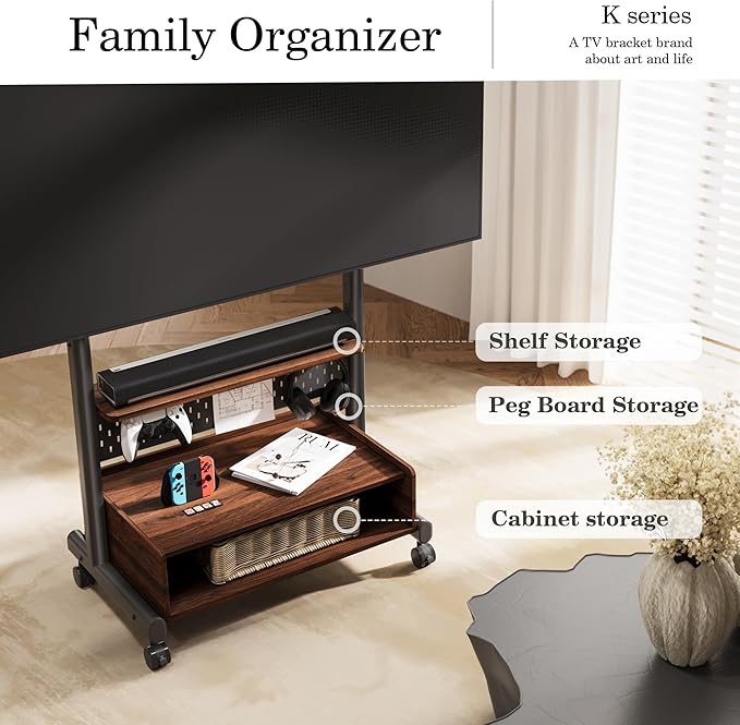 Soporte de Piso con Ruedas para TV de 40 a 85 Pulgadas miniatura 3