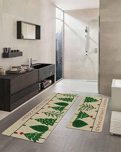 Miniatura 2 de Tapete de baño de Navidad para bañera, antideslizante, de secado rápido y absorbente, con tierra de diatomeas, fregadero de cocina, lavable,