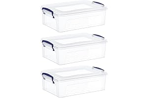Superio 6.25 Qt Clear Storage Bins with Lids