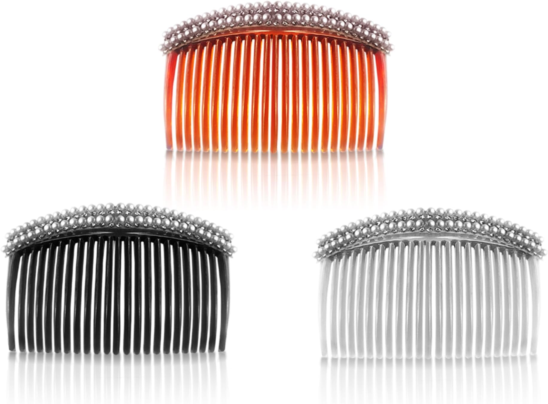 Sanas French Comb Clips For Hair For Women (3Pcs) Plastic Hair Accessories For Woman Comb Clips For Hair Slides For Women Stylish French Side Comb Set Juda Accessories For Woman (3Pcs)(Trendy 3 Shade)