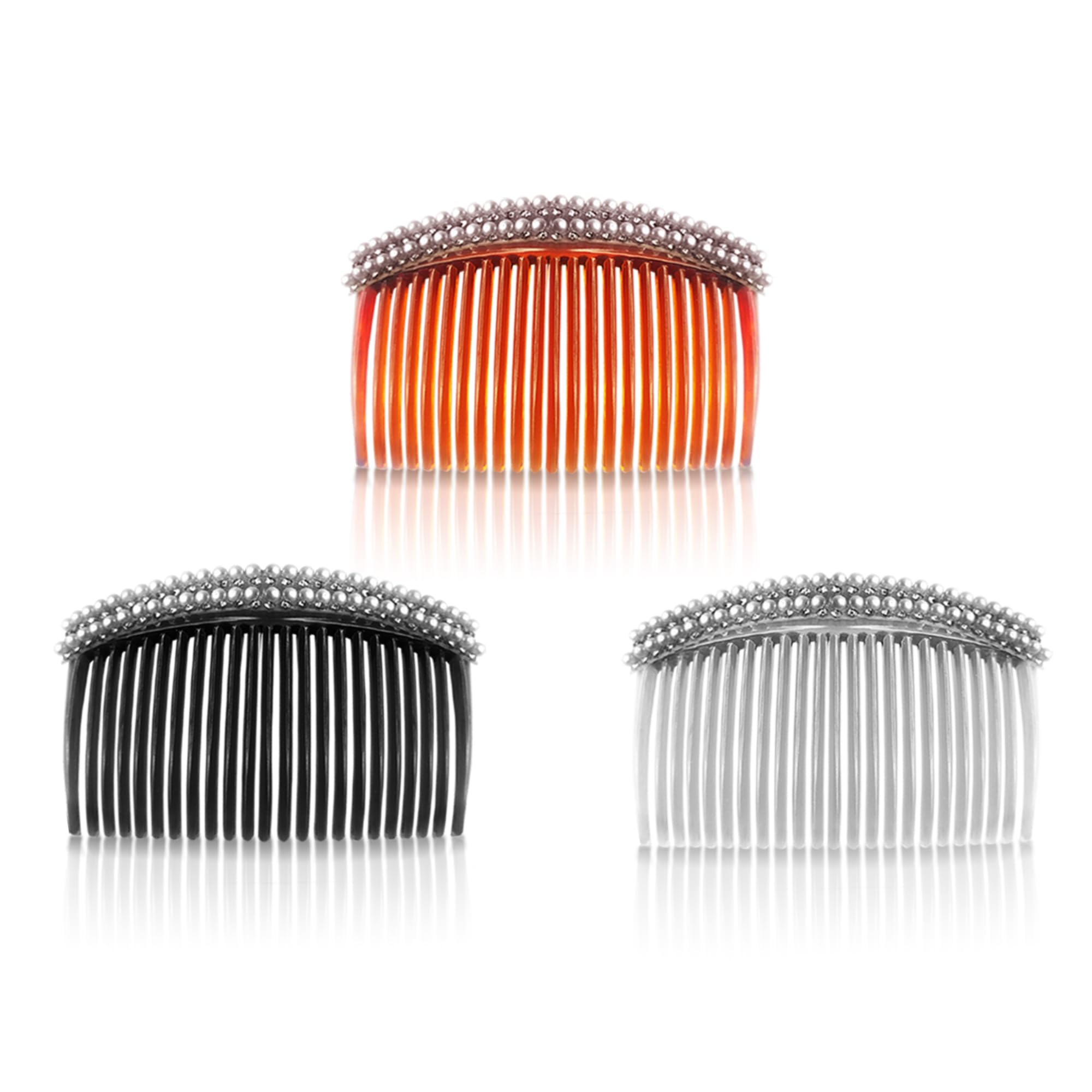 Sanas Women Hair Accessories 3Pcs Fancy Hair Combs Pearl Hair Accessories French Clips For Hair Side Comb Clip Women Hair Comb French Pin Elegant Hair Accessories Decorative Hair Combs 3Pcs