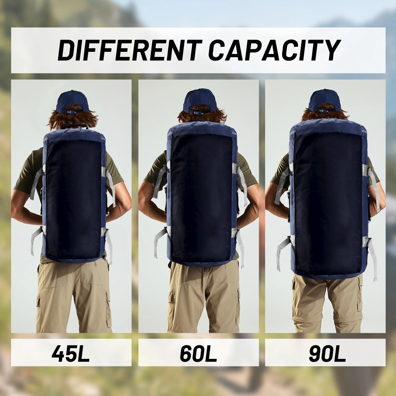 MIER Zaino Sportivo da Viaggio Large Duffel Zaino Sportivo con Scomparto per Scarpe Convertibile in Zaino, Impermeabile