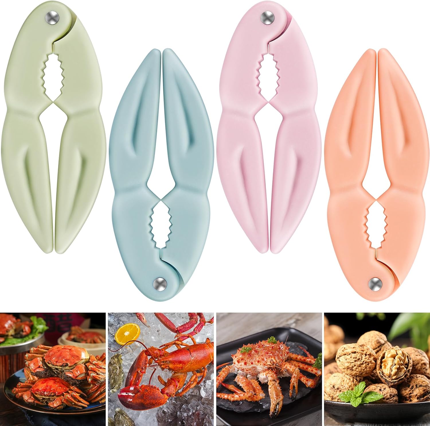 Amazon.com: RVEFOT 4Pcs Crab Crackers and Tools, Plastic Crab Leg ...