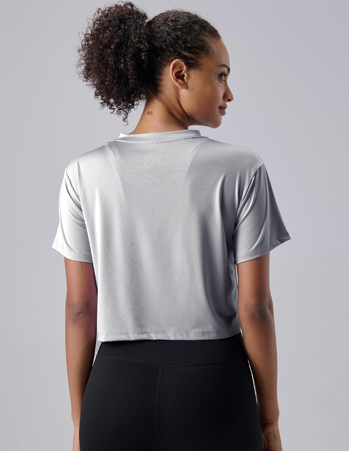 5 Pack Women’s Loose Fit Crop Tops- Dry Fit Athletic Short Sleeve Workout T-Shirts Yoga Running Gym Casual Tees - Image 6