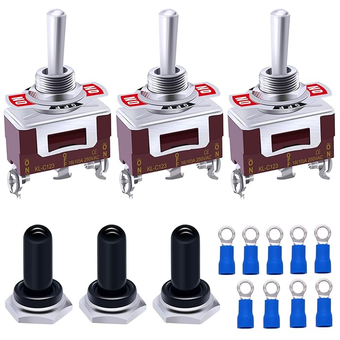 Buy Twidec /3Pcs Heavy Duty Waterproof Momentary Toggle Switch 12V DC