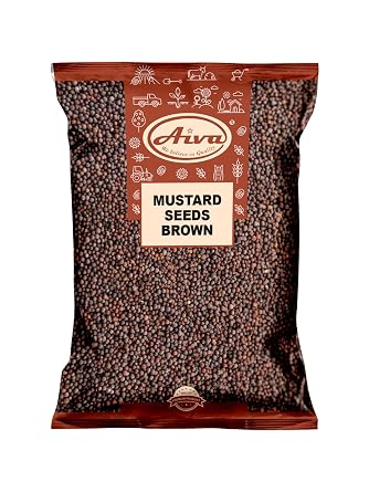 AIVA Mustard Seeds Brown RAI SARSON Whole I All Natural | Indian Origin - Ideal seasoning for sauces/dips/spice blends - 5 LB