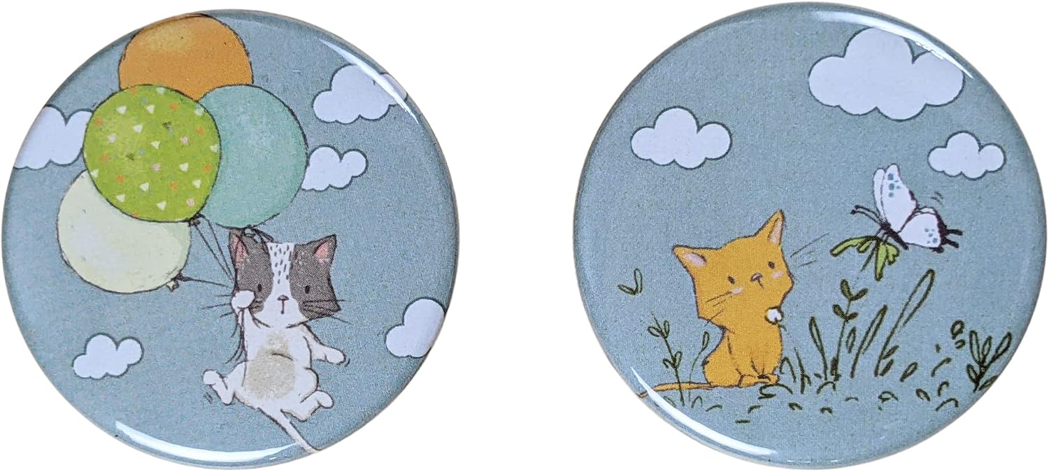Magnetic Children's Car Seat Strap Holders (Curious Kittens)
