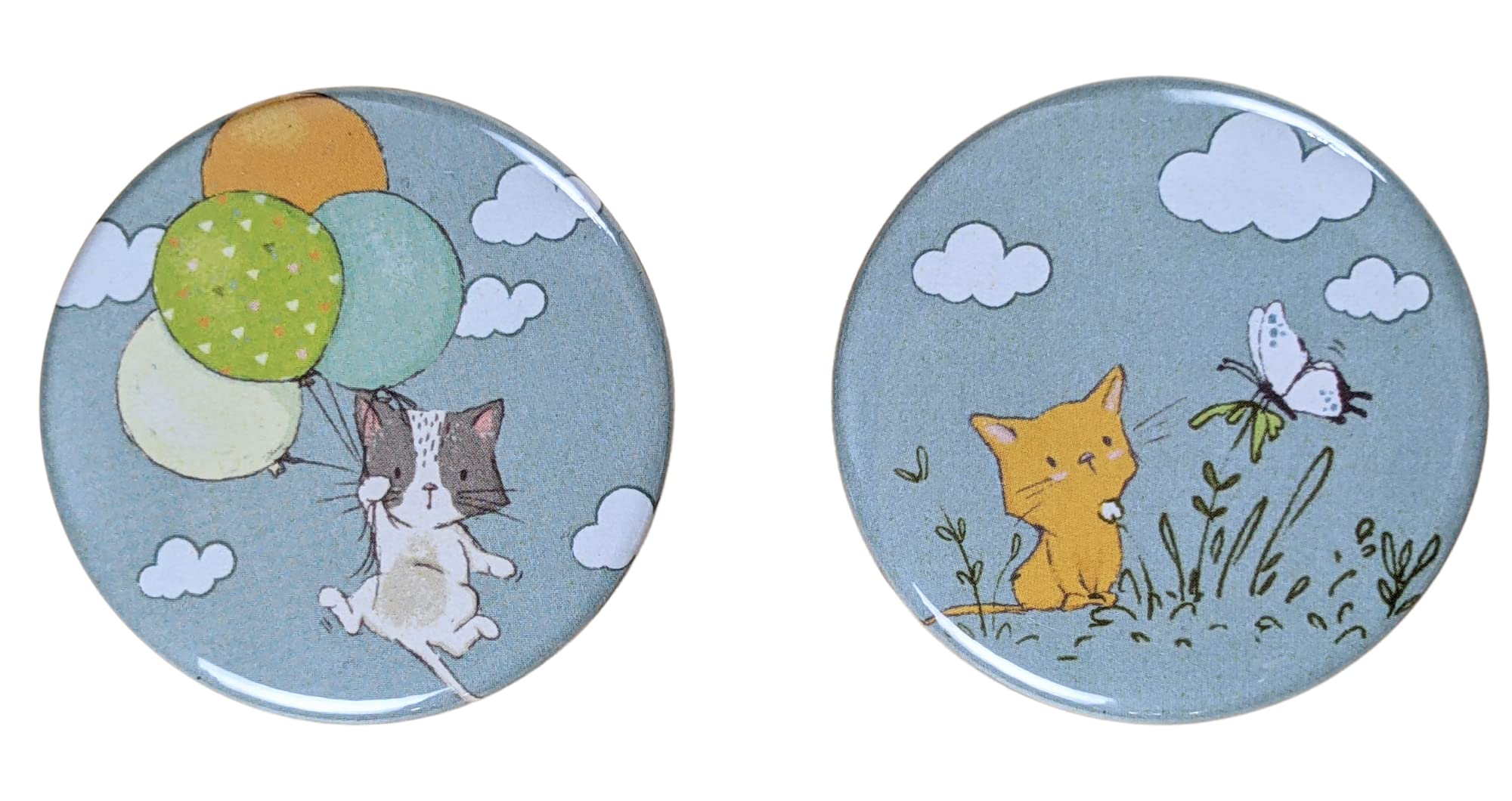 Magnetic Children's Car Seat Strap Holders (Curious Kittens)