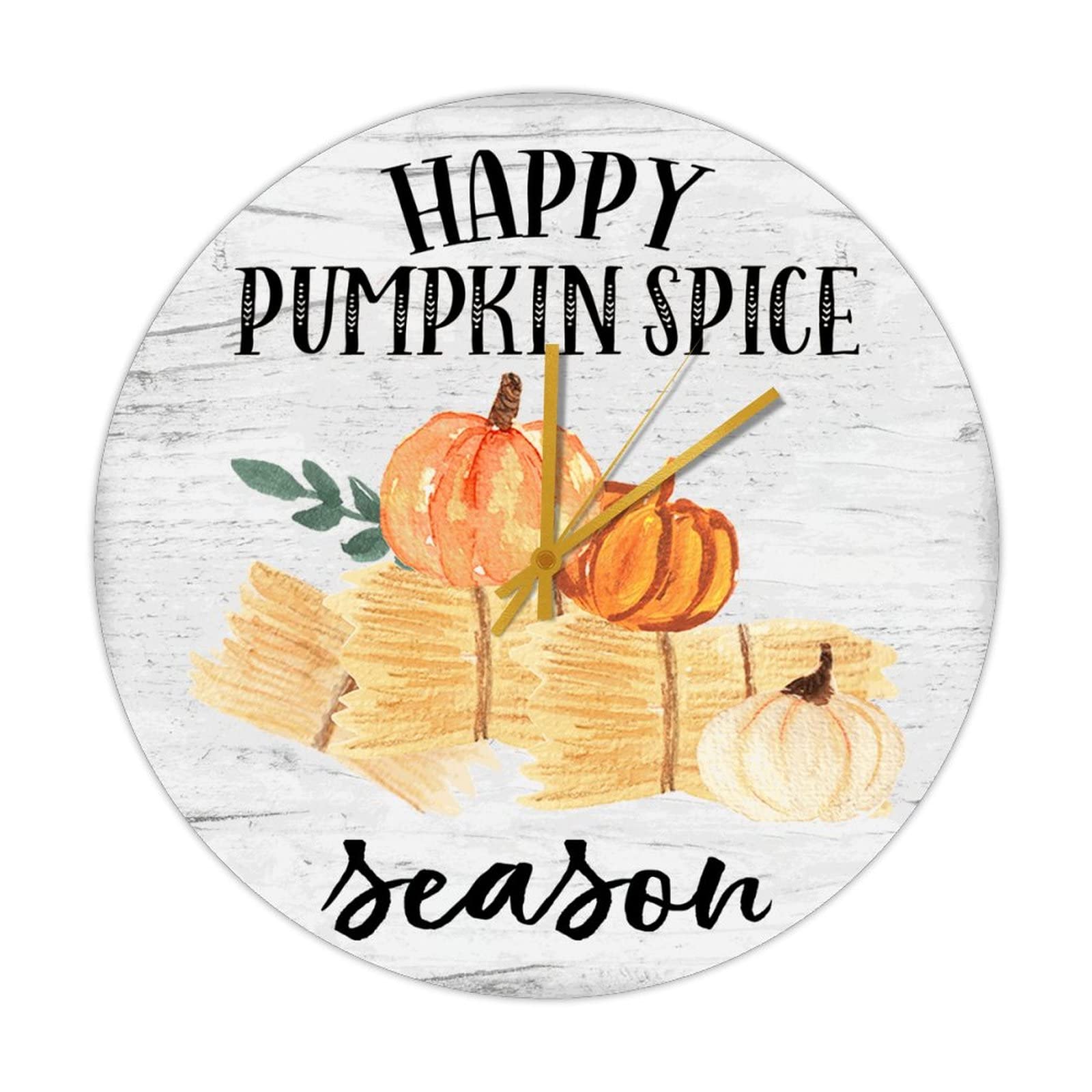 Horloge murale d'automne en bois pour instaurer une ambiance cocooning de Thanksgiving