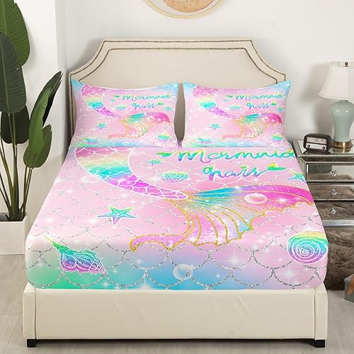 Vista 111 de Feelyou Juego de sábanas espaciales para niños, juego de ropa de cama de galaxia para niños y niñas, sábanas de planeta del universo, 1 sábana