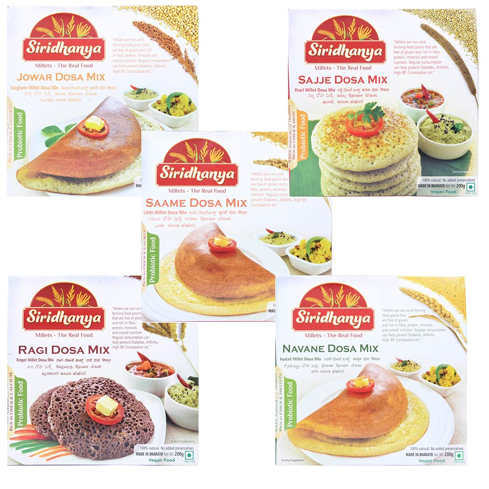 Buy Siridhanya Millet Ready to Cook Dosa Mix Combo Finger Millet