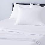 Amazon Basics Heather Cotton Jersey Bed Sheet Set - Full, Light Grey