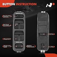 Vista 4 de A-Premium Interruptor de elevalunas eléctrico principal compatible con Suzuki Grand Vitara 1999-2002, Vitara 1999-2003, XL-7 2005-2006, lado