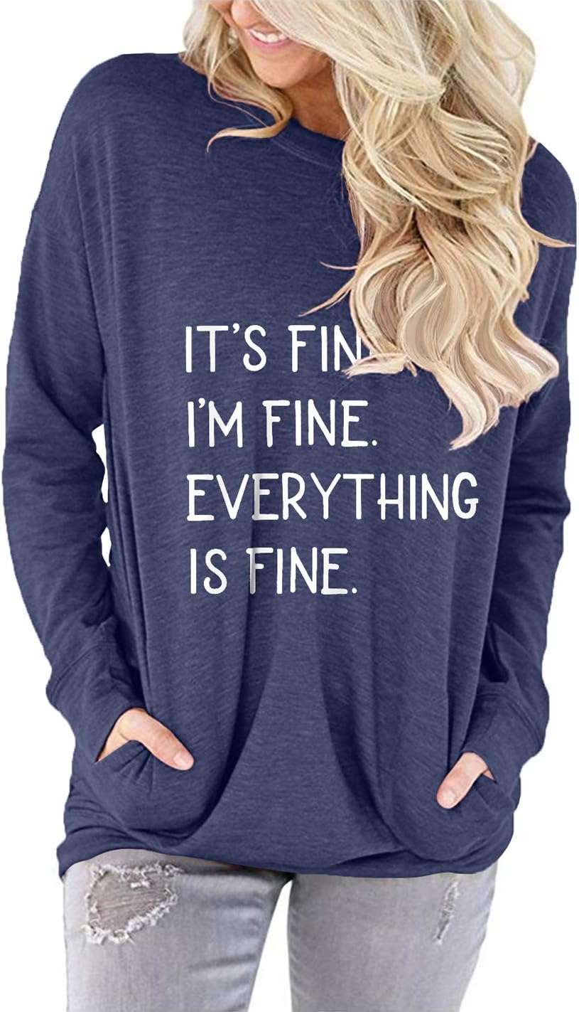 Angerella Women's Casual Loose Fit Pocket Shirts Printed Tops - Image 3