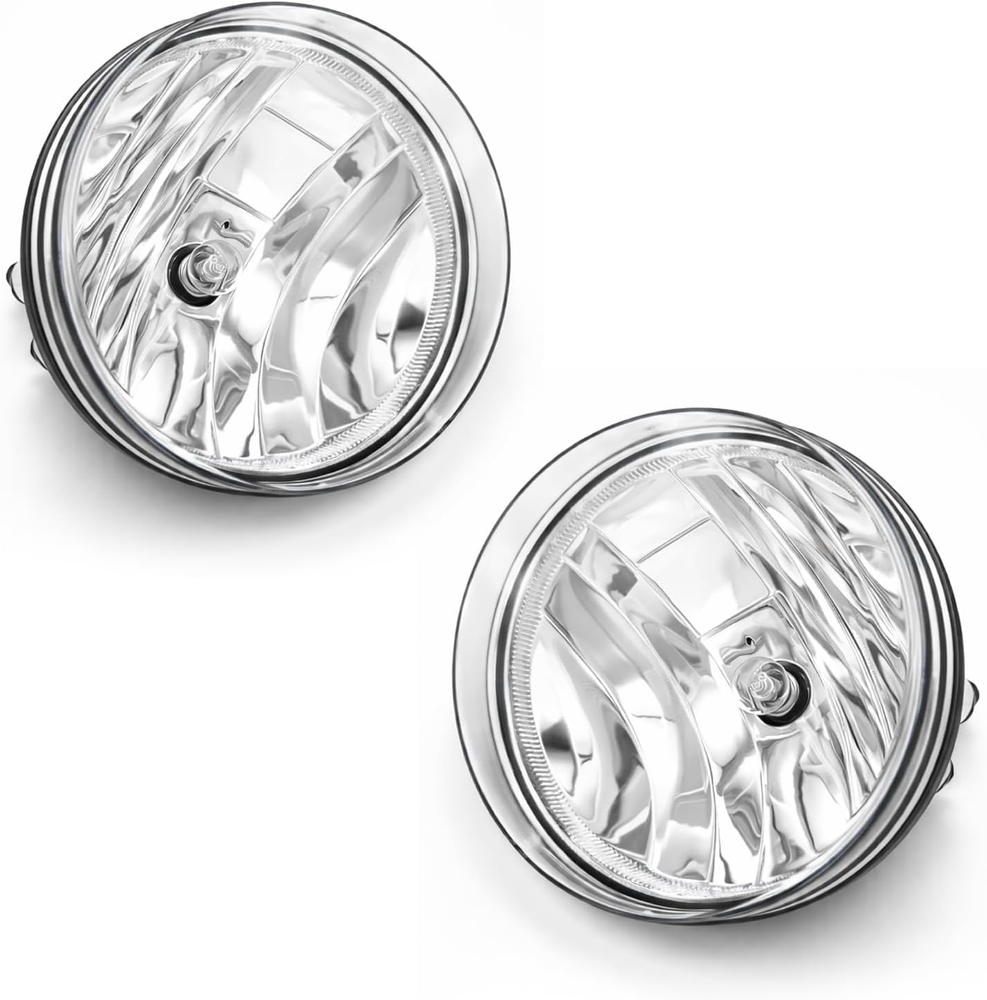 Fog Lights Assembly Compatible with 2007-2013 GMC Sierra 1500/2007-2014 Sierra 2500HD 3500HD Clear Lens Lamps(Not Fit Classic Models)