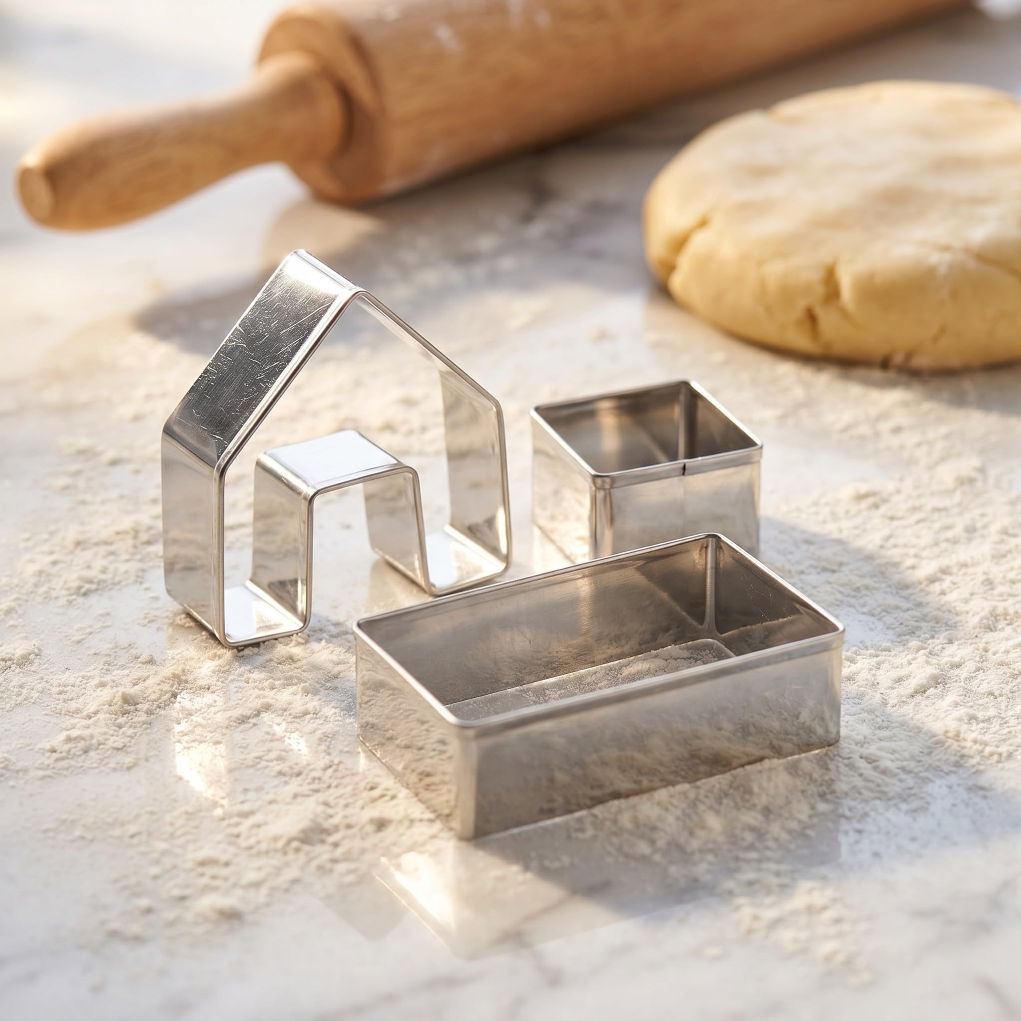Cabilock Moules À D'épices Outils De Cuisson 5 Ensembles/15 Pièces Emporte-pièces De Noël En Acier Inoxydable Sans Danger Pour La Pâtisserie Maison