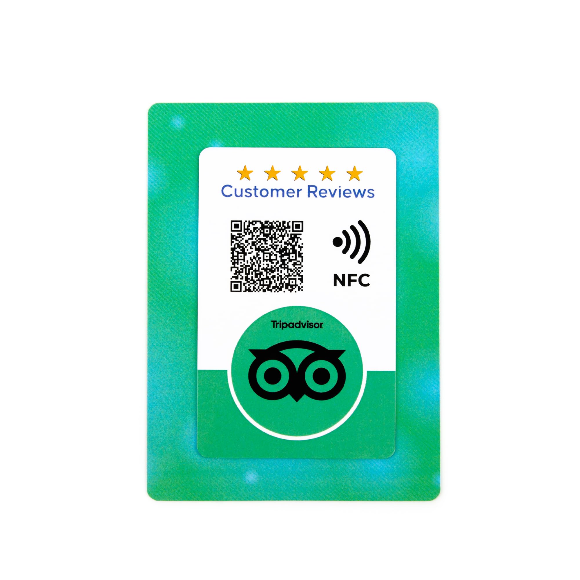 Recensioni & Social Media Follow Card - NFC & QR Contactless - Smart Tap Digital Card per Google, Tripadvisor e Social Media (Instagram, TikTok, Facebook) (Recensione di Tripadviser)