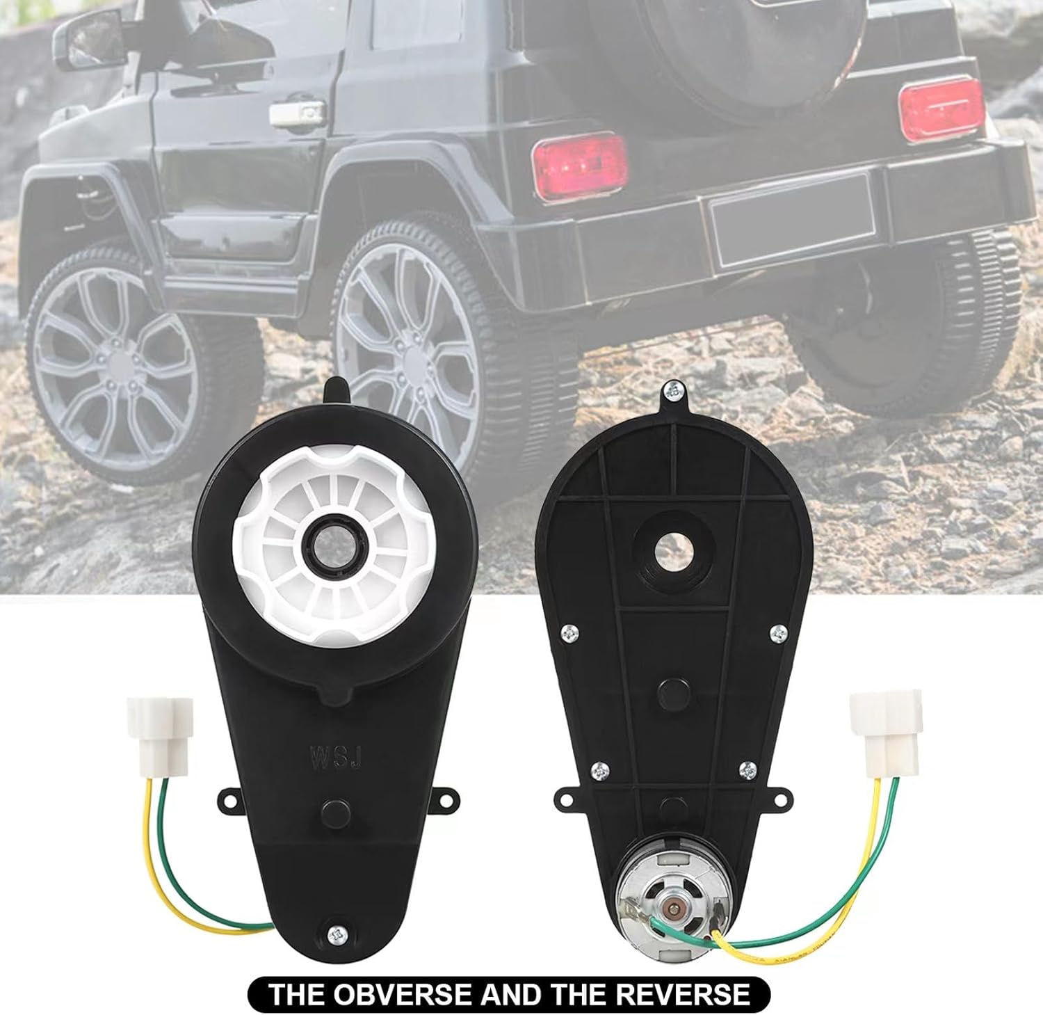 2 Pcs Kids Ride On Car Gearbox 550 24V Motor 40000RPM, Electric Motor Gearbox Motorcycles High Speed RS555 Drive Engine Match Children Ride On Toys