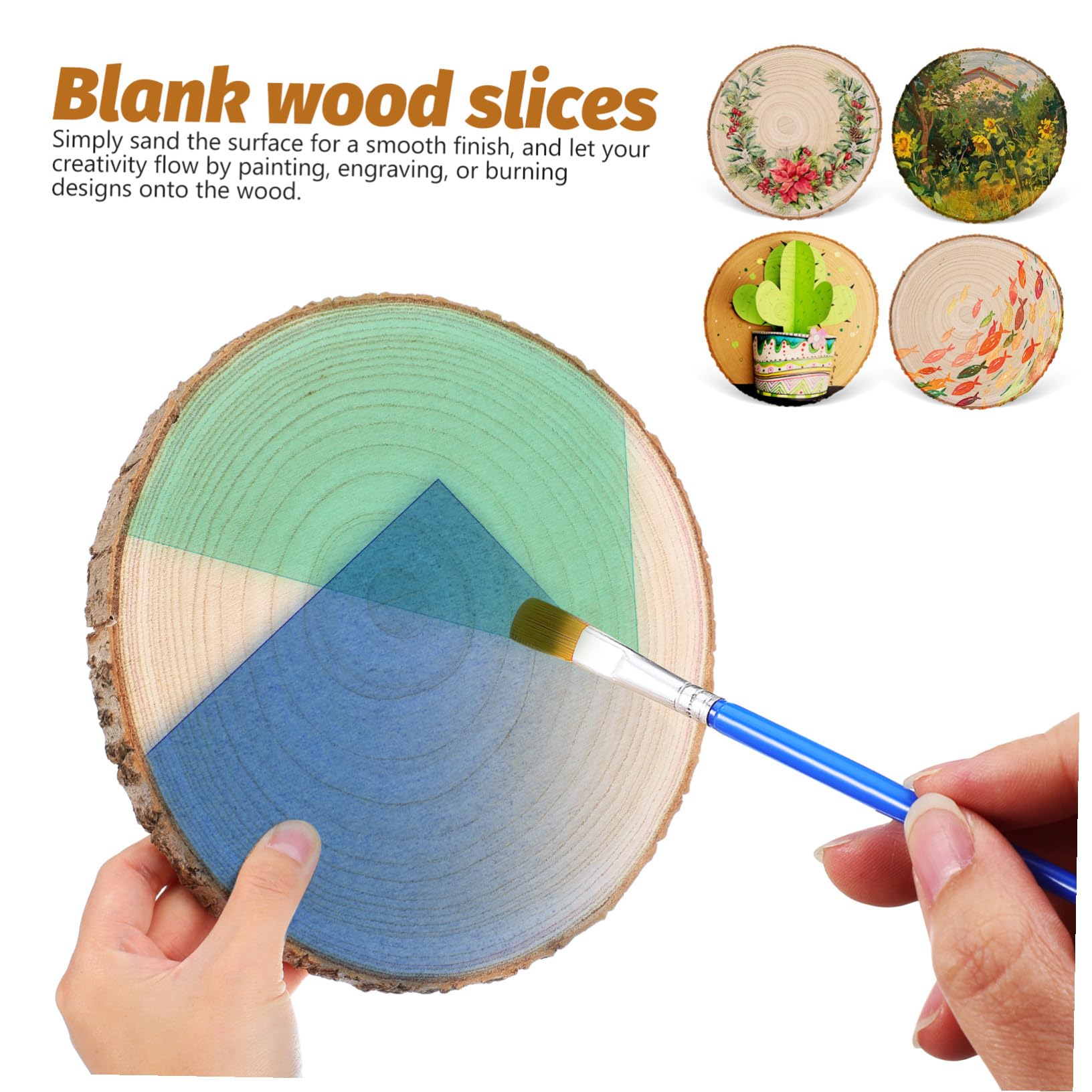 LIFKOME 8 Stück Teiliges Rustikale Paulownia Holzscheiben Naturbelassene Baumscheiben für DIY Bastelprojekte Hochzeit Deko und Holzmalerei