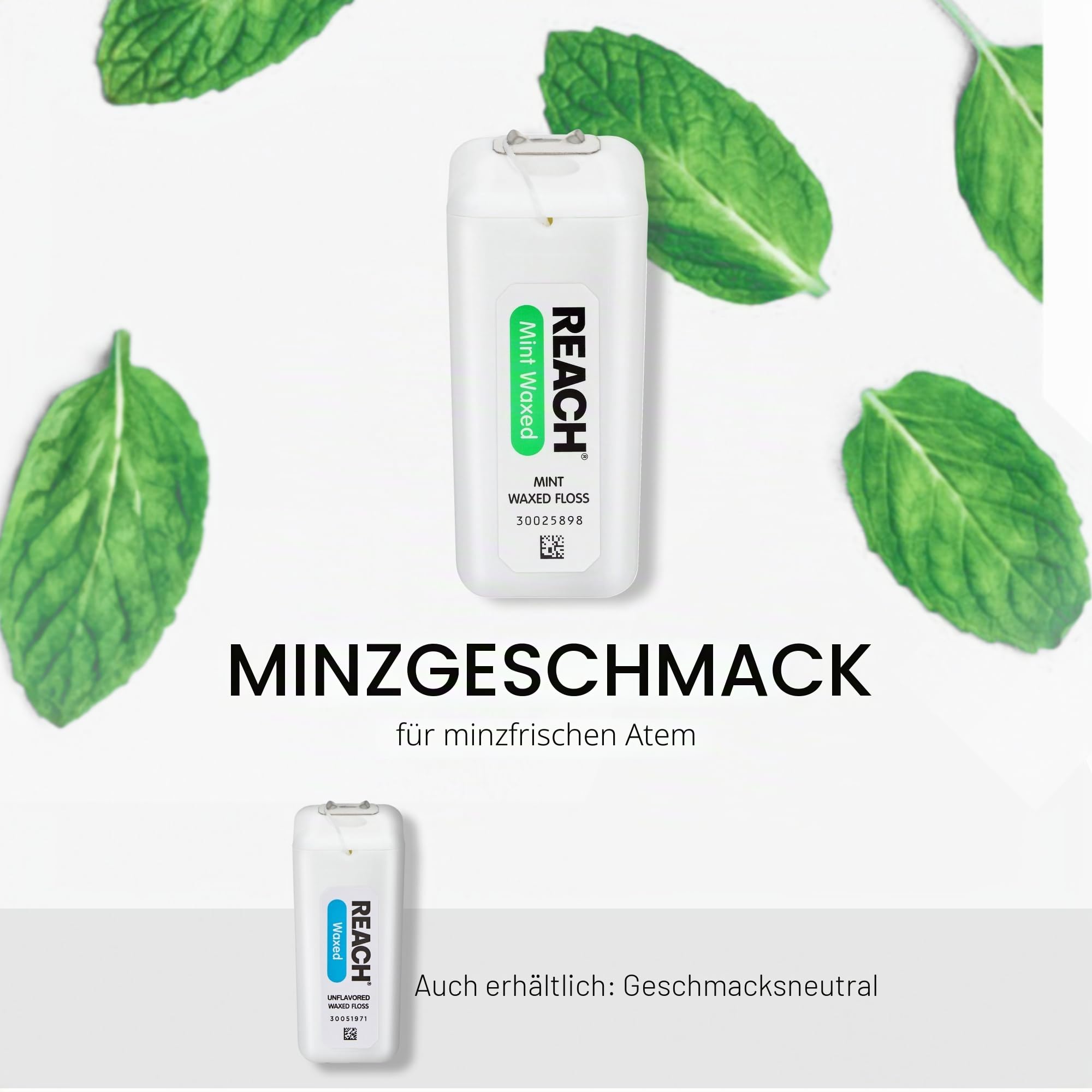 Reach Johnson & Johnson Mint gewachste Zahnseide, 200 Meter, 6 Stück