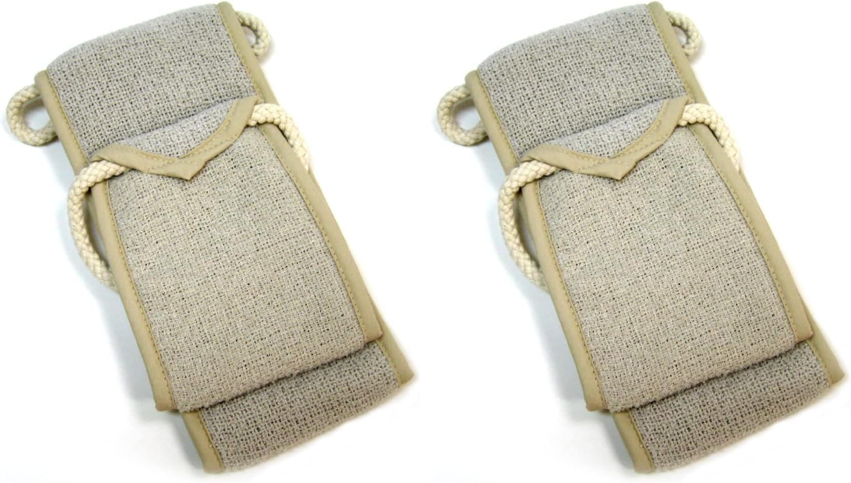 AQUIS Double-Sided Exfoliating & Cleansing Back Scrubber, Fast Drying, Ultra-Durable Microfiber (Pack of 2)