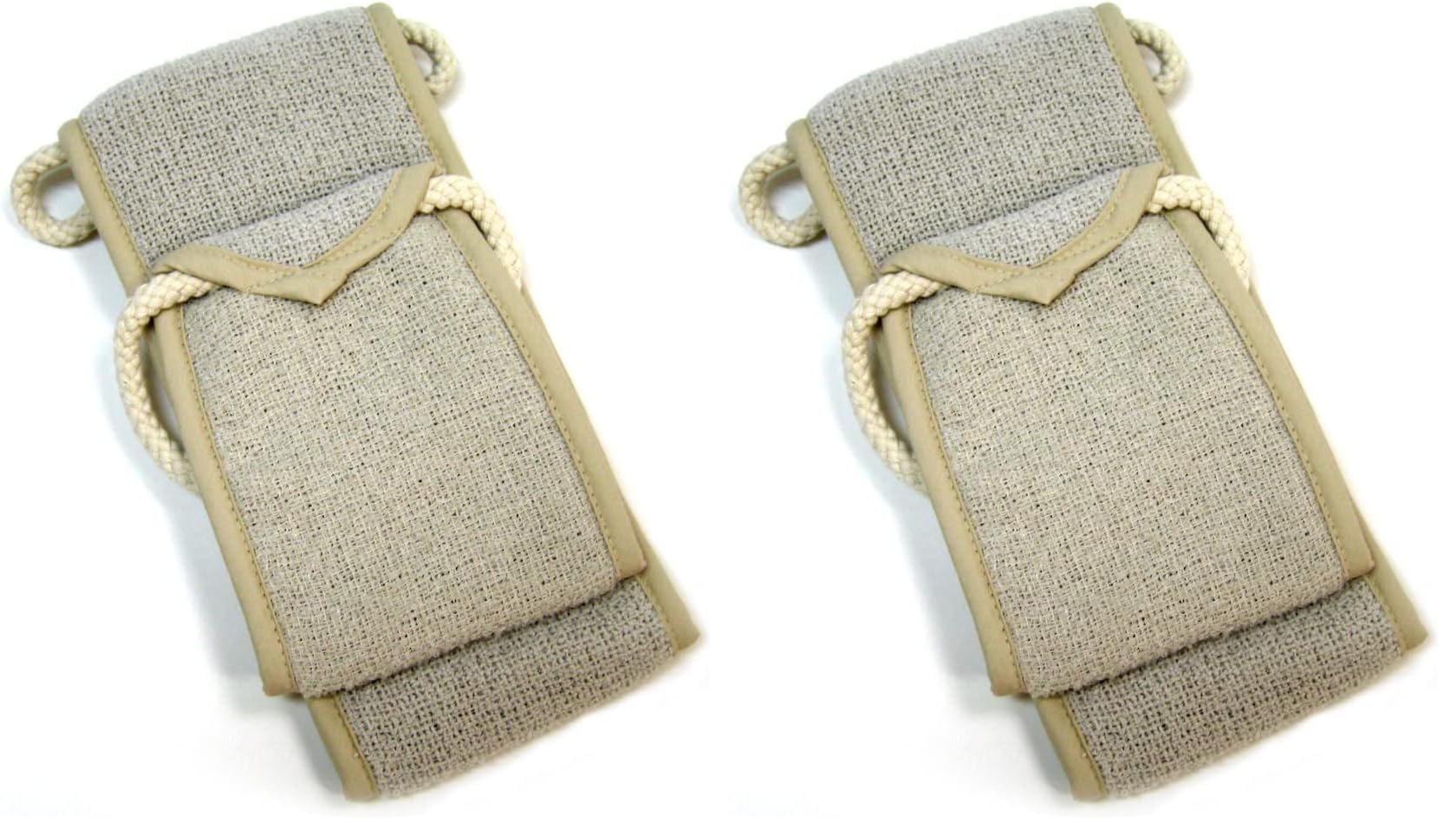 AQUIS Double-Sided Exfoliating & Cleansing Back Scrubber, Fast Drying, Ultra-Durable Microfiber (Pack of 2)