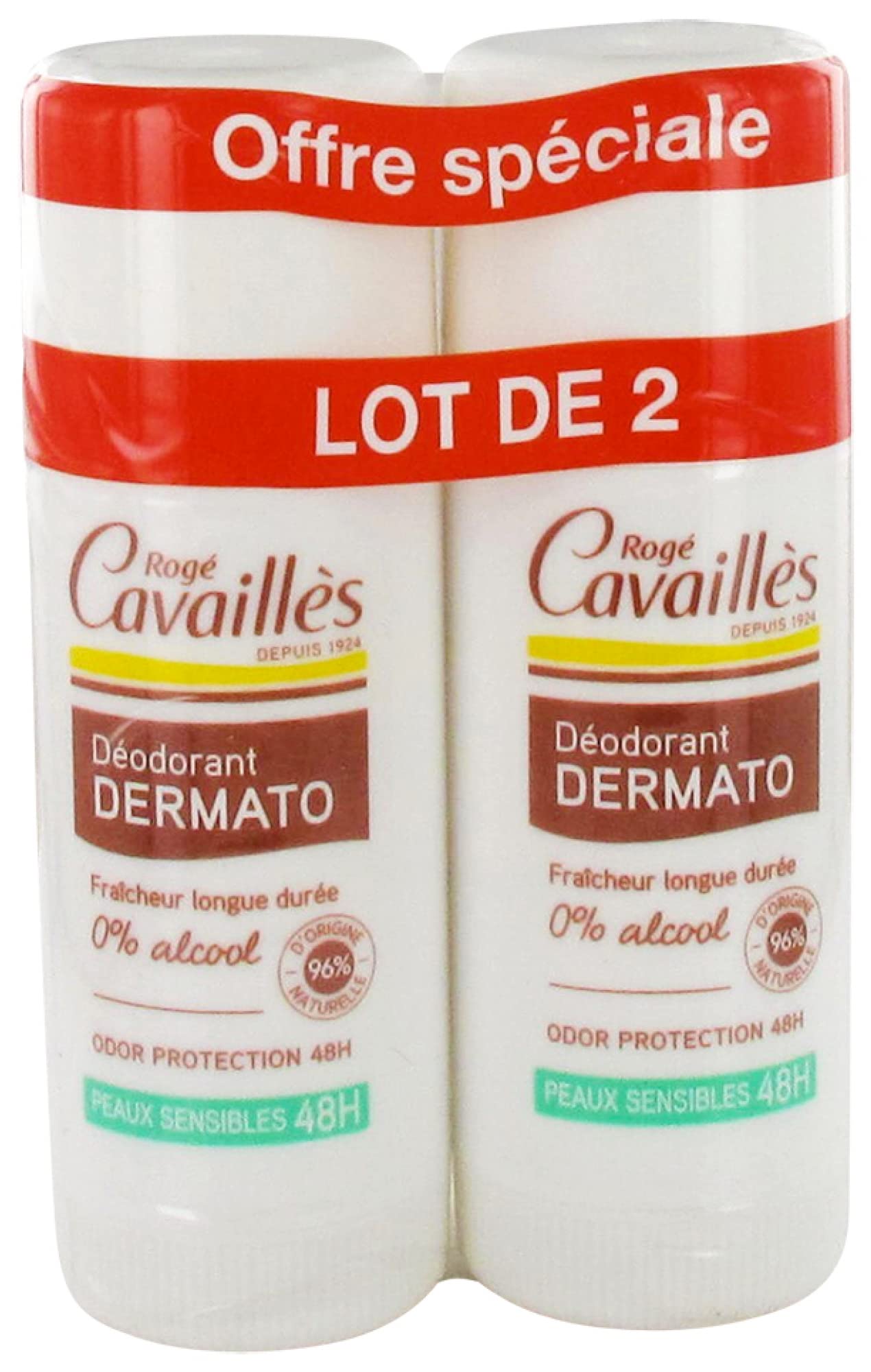 Rogé CavaillèsDermato Deodorant 48H Stick 2 x 40ml