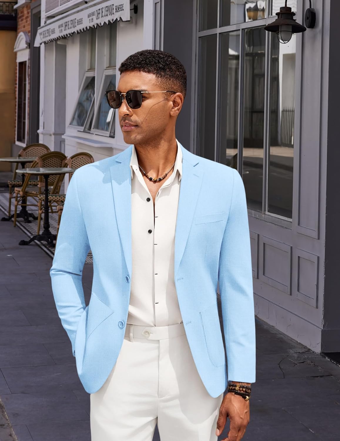 COOFANDY Men's Casual Linen Blazer Jacket Lightweight Sport Coats Two Button Suit Jackets