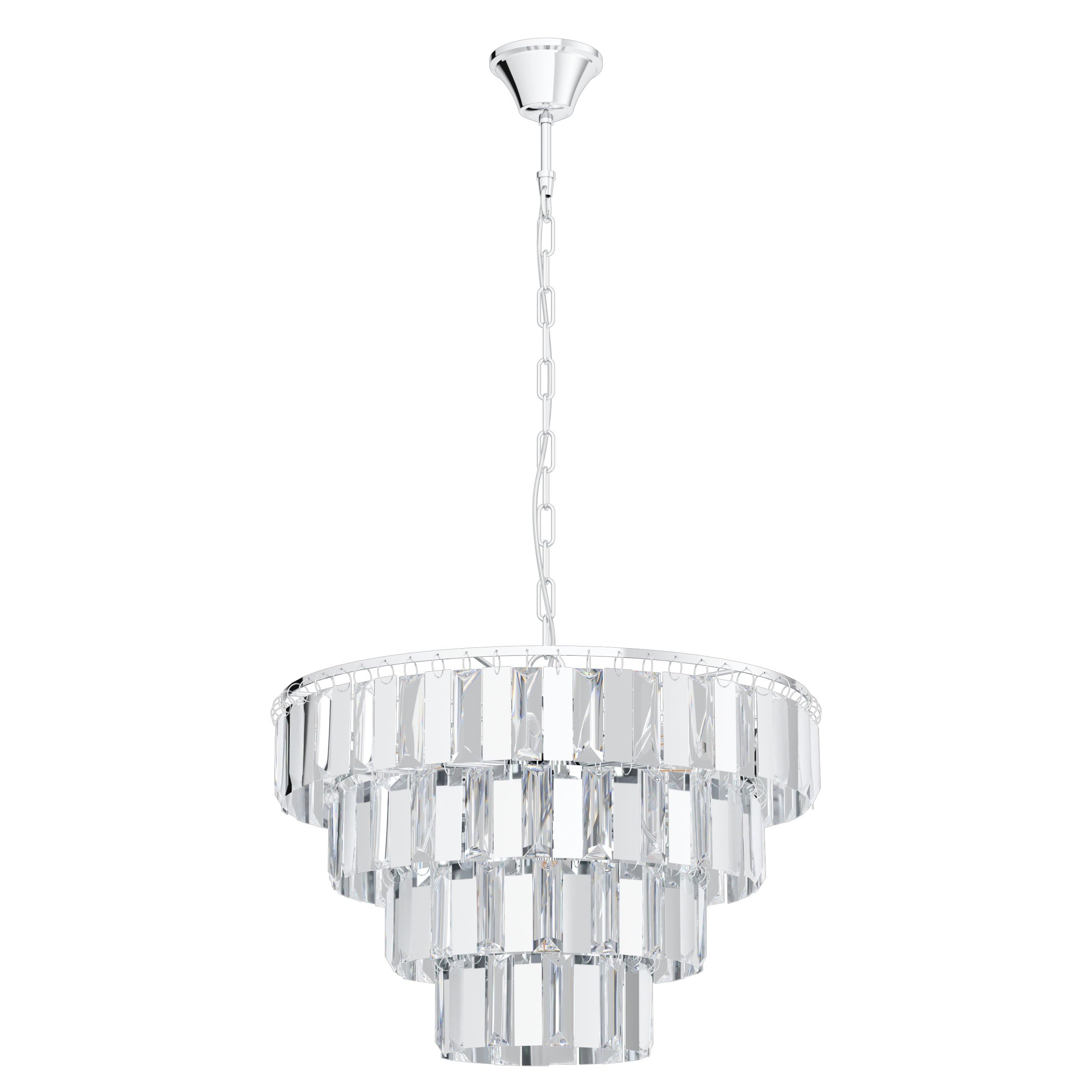 Eglo Light Erseka 485Mm Chrome & Crystal Pendant