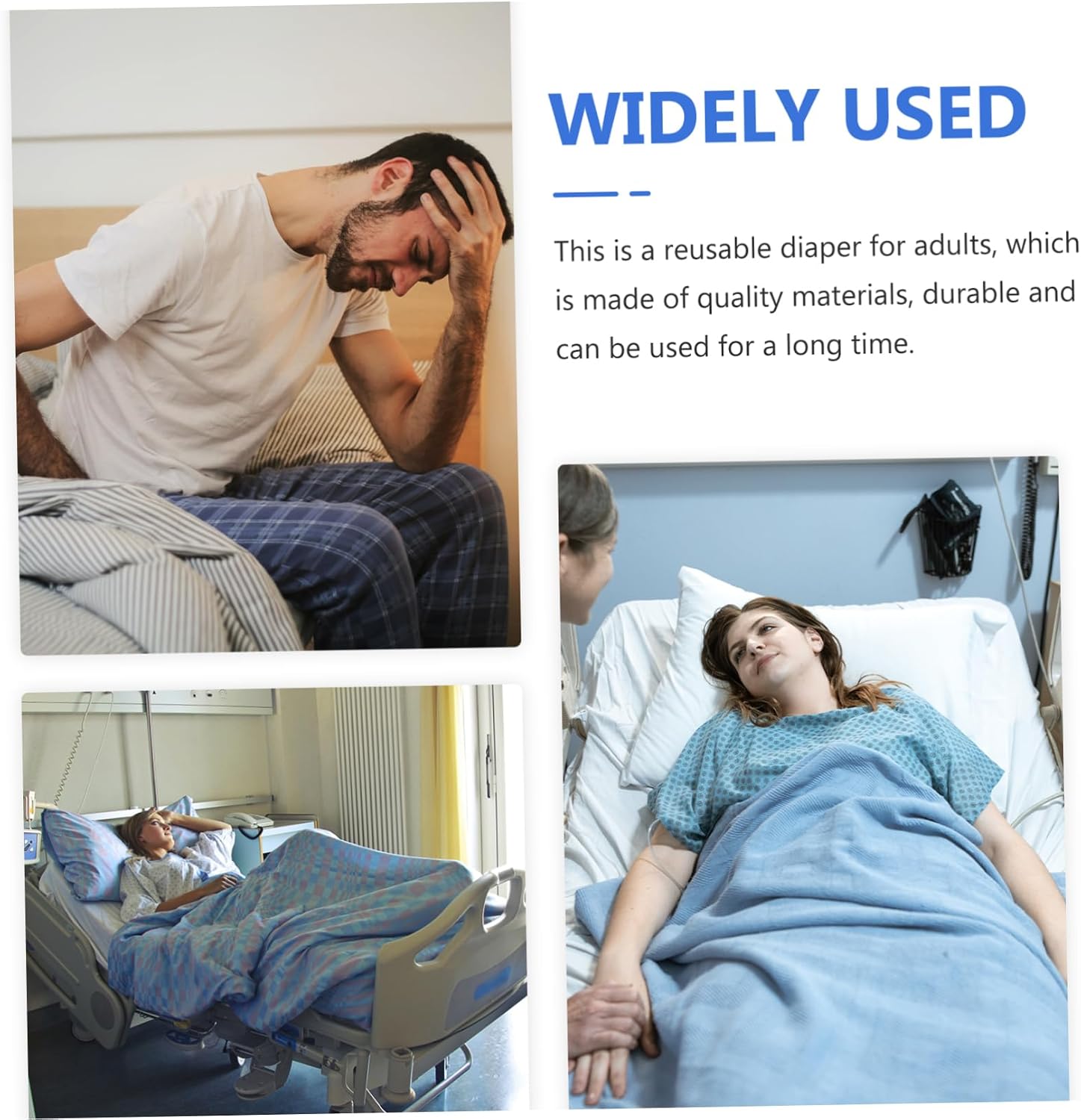VANZACK 1pc Leakproof Cloth Diaper for Adults Washable and Reusable Printed Design Suitable for Men and Women for Mild and Postpartum Use