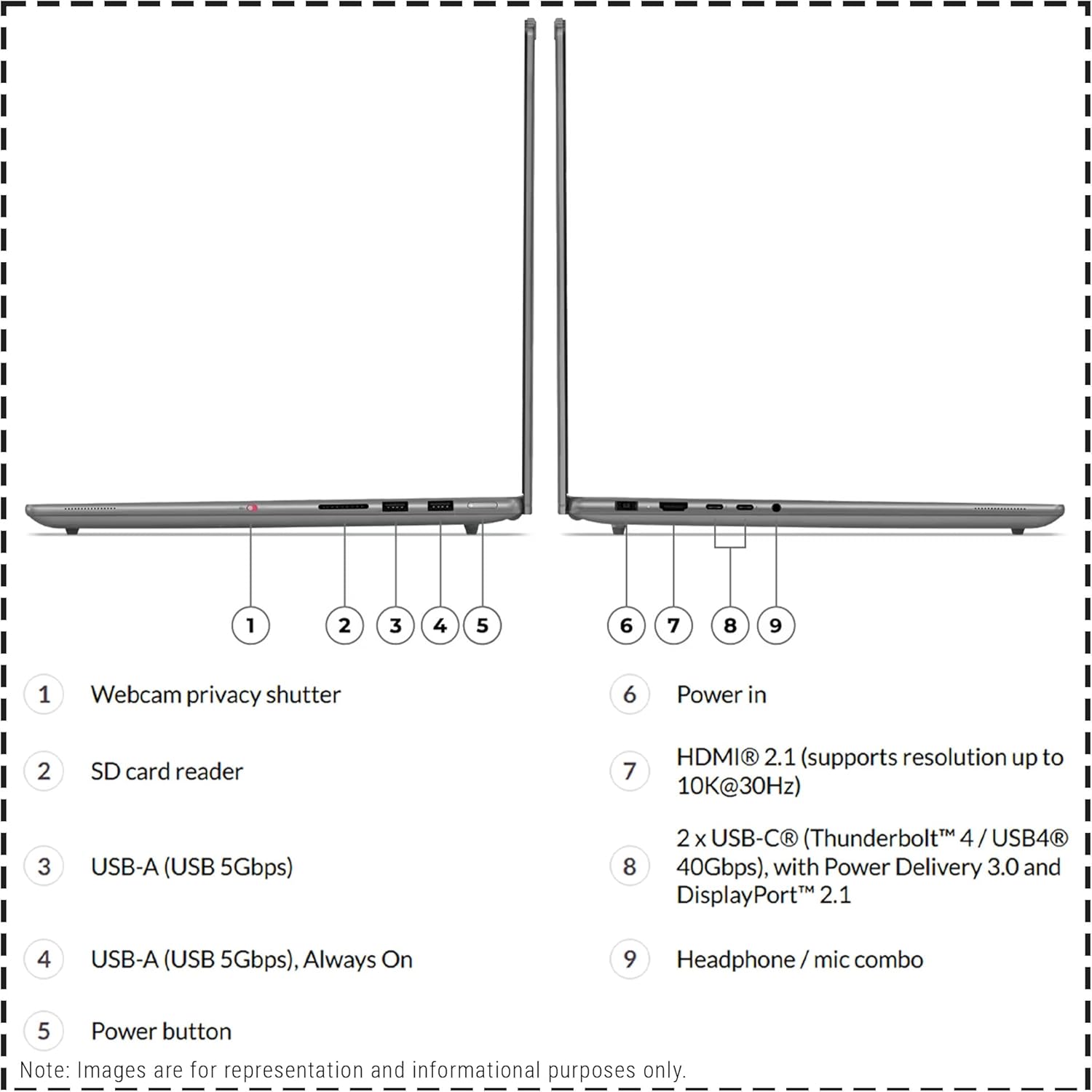 Lenovo Yoga Pro 9i Laptop, Intel Ultra 9-285H, 32 GB LPDDR5x RAM, 1 TB PCIe SSD, 16" 2.8K (2880x1800) OLED Touchscreen, Nvidia G-Force RTX 5050, Backlit Keyboard, W11 Pro, Luna Grey