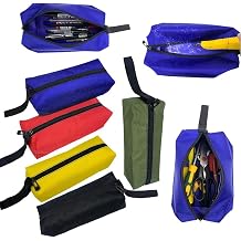 5 pcs Zipper utility waterproof canvas tool organizer bag screws nails bolts pouch nuts heavy duty Multipurpose storage bags