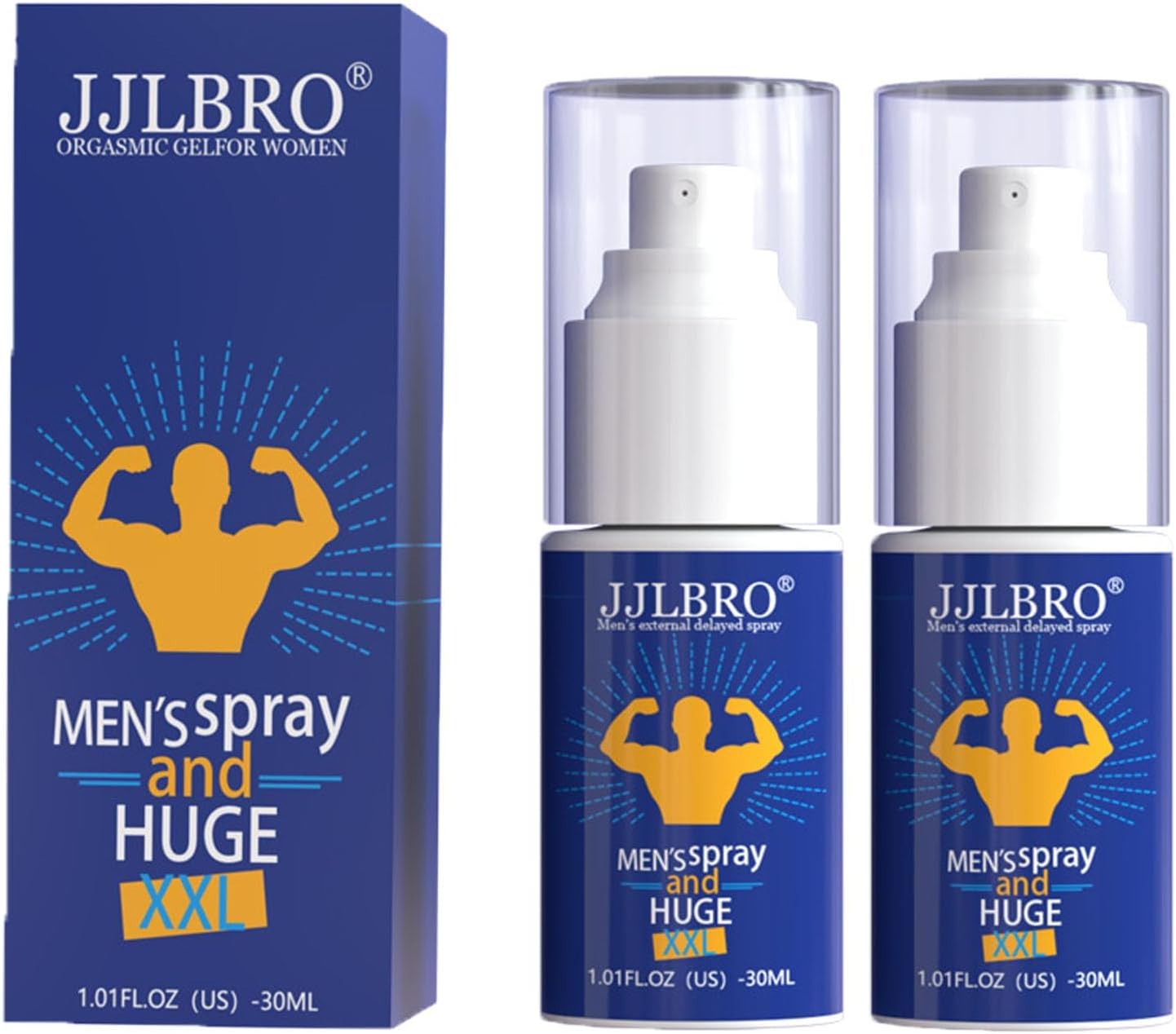 JJLBRO Men's Long Lasting Delay Stronger Spray, JJLBRO Men's Spray and Huge XXL
