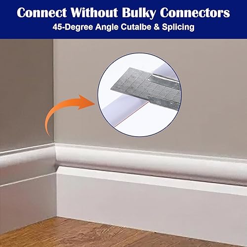 Miniatura 6 de Cable de hebilla lateral de 39 pulgadas para 1 cable, kit de canaleta para montaje en la pared, cubierta de cable de extensión de TV para ocultar