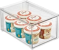 Vista 8 de Papelera mDesign apilable, con cajón extraíble, para cocina, transparente