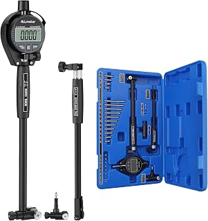 ALLmeter Dial Bore Gauge Set 0.7-6in 0.0005" Precision, 23 Anvils, 6in Depth for Engine Cylinders & Deep Holes