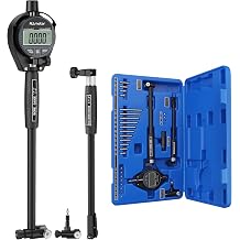 Dial Indicator Bore Gauge with 0.7"-6"/0.0005" Measuring Range Dial Bore Gauge Set with 23PCS Anvils & 6" Measuring Depth for Engine Cylinder Deep Engine Hole Cylinder Measurement Gage