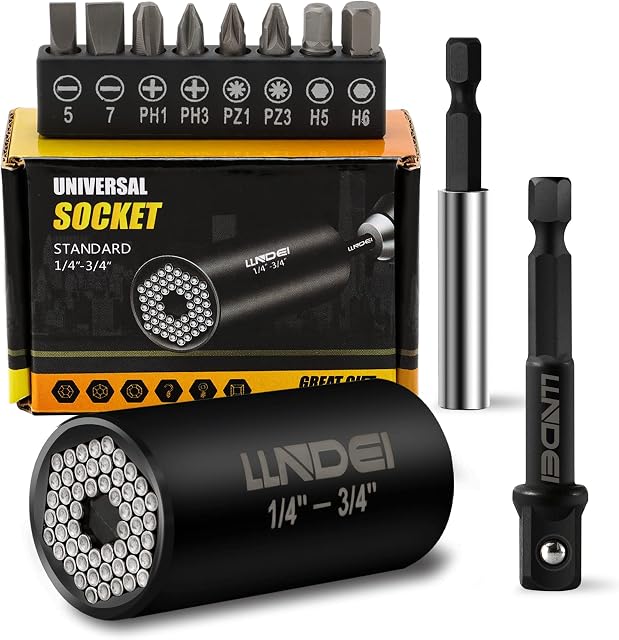 Gift for Men Universal Socket Tool , LLNDEI Universal Socket Wrench, Mens Gifts for Christmas, Stocking Fillers Gadgets for Men Gifts, Dad Husband Hand Tools Birthday Christmas Presents